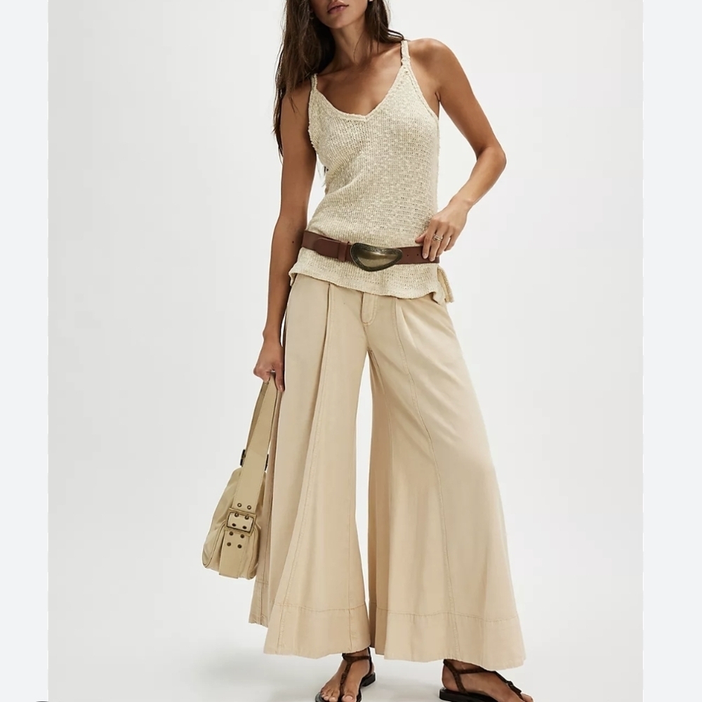 Free People NWOT Don't Go Top sz XS Textured Cream Knit​​ - Picture 5 of 14